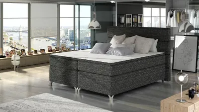 Produktbild von Boxspringbett ESTORIA 140x200 - schwarz