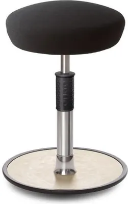 Produktbild von Sitz- Stehhocker Free Regular Hutsitz Gestrick schwarz chrom /cremeweiß.