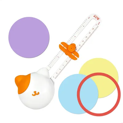 Kreisschneider, verstellbar, Ø 10–32 cm, Präzisionsschneider für Papier