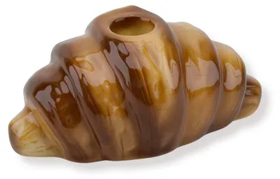 Produktbild von Kerzenhalter – Croissant-Form – Braun – 14,5 x 8,5 x 6,5 cm