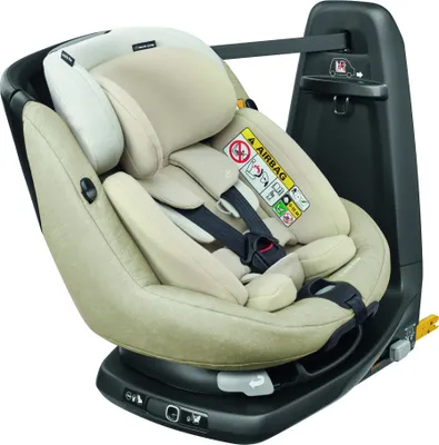 Produktbild von Maxi-Cosi AxissFix Plus Autositz, 360° drehbarer Kindersitz mit ISOFIX und Liegeposition,  0 Monate-4 Jahre (45-105cm), Frequency Pink, Nomad Sand