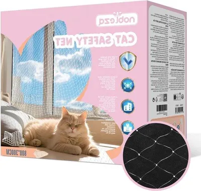 Produktbild von Famanu Katzennetz für Balkon 8 x 3 m - transparent - ohne Bohren