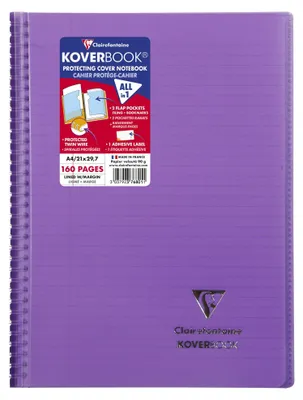 Image de Clairefontaine Koverb Spiralbl 225x297 kar 80 feuilles