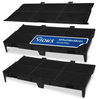 Produktbild von Kohlefilter SET 3x passend wie BOSCH 11025806 DSZ4561 459x188mm für Dunstabzugshaube