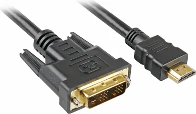 Produktbild von Adapterkabel HDMI > DVI (schwarz, 5 Meter, Single Link, 18+1)