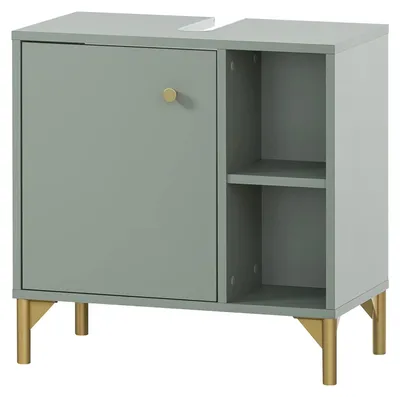 Waschtischunterschrank 60,2x33x60,3 cm Pistazie/Gold 1 Tür