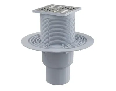 Immagine prodotto di AlcaDrain Bodenablauf 105×105/50/75 mm mit einem senkrechten Abgang, Edelstahl Rost, Kombi-Geruchsverschluss SMART
