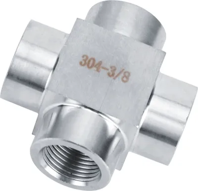 Zdjęcie produktu dla Trójnik ze stali nierdzewnej, łącznik ze stali nierdzewnej, łącznik rurowy, adapter łącznika rurowego, 4-drożny łącznik rurowy