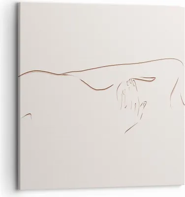 Produktbild von Bild auf Leinwand - Leinwandbild - Einteilig - Skizze Nacktheit Frau - 70x70cm - Wand Bild - Wanddeko - Wandbilder - Leinwanddruck - Bilder - Wanddekoration - Leinwand bilder - Wandbild - AC70x70-4552