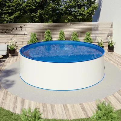 Produktbild von Rundpool Stahlwandbecken Ø 4,50 x 1,20 m, Folie blau 0,80 mm
