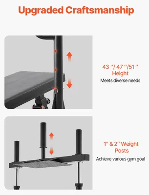 Produktbild von VEVOR Vertikale Beinpresse, Spezielle Unterkörper-Hometrainer-Maschine, Beinpresse-Trainingsgerät aus Kohlenstoffstahl, Verstellbares Beintraining für hochintensive Drückübungen, 250 kg Kapazität, Aufwärtsübung, Nicht faltbar