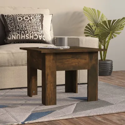 Image de Table basse "Jeseritz" en aggloméré de chêne fumé. Dimensions (l/h/p) 55x42x55 cm