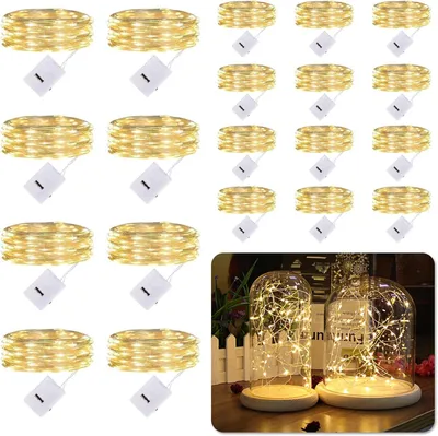 Immagine prodotto di Catena luminosa da 2 metri - 20 luci LED - Alimentazione a batteria - 3 modalità - Luce bianco caldo