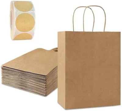 Image de Sacs cadeaux en papier avec anse, 40 pièces, 130 g/m², 15 x 8 x 21 cm