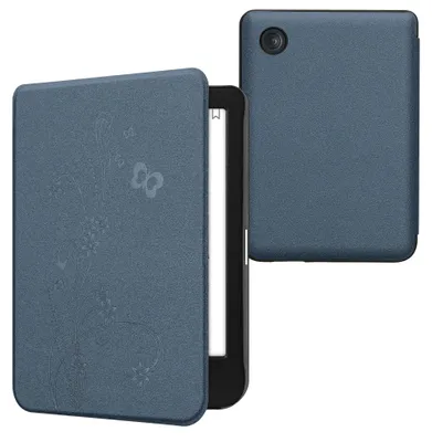 Produktbild von kwmobile Schutzhülle für Kobo Clara BW / Clara Colour / Tolino Shine (5) / Shine Color Hülle - eReader Flip Case mit Auto Sleep Funktion - Ranken