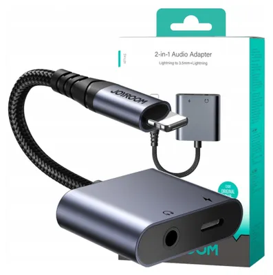 Immagine prodotto di Adattatore Audio 2W1 Joyroom Sy-L01 Lightning Do 3.5Mm + Lightning (Czarny)
