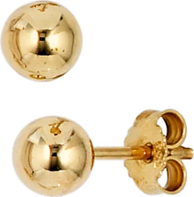 Produktbild von Ohrstecker Kugel 333 Gold Gelbgold Ohrringe Kugelohrstecker Durchmesser 5 mm