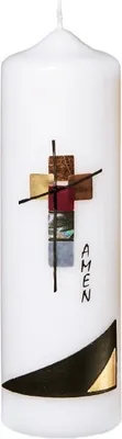 Produktbild von Gedenkkerze, Trauerkerze Amen 20 x 6 cm, Nr. 72