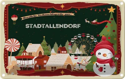 Produktbild von vianmo Blechschild 20x30 cm Weihnachten aus STADTALLENDORF