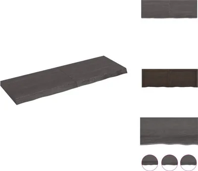 Produktbild von vidaXL Wandregal Dunkelgrau 120x40x(2-6) cm Massivholz Eiche Behandelt -  Wandregale