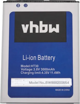 Produktbild von vhbw Akku kompatibel mit HomTom HT30 Pro, HT30 Handy Smartphone Telefon (3000 mAh, 3,8 V, Li-Ion)