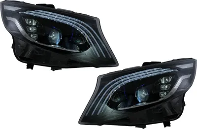 Produktbild von LED Scheinwerfer für Mercedes V W447 16-20 schwarz ersetzt Halogen.