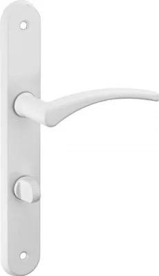 Produktbild von Komplettsatz für Innentürgriffe, Aufschiebevorrichtung, quadratisch, 7 mm, Mittelteilabstand 195 mm, weiß lackiert - THIRARD