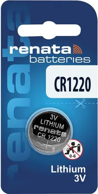 Produktbild von Renata CR1220 3V Lithium Batterie Knopfzelle 1er Blister CR1220