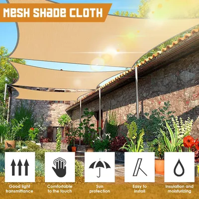 Produktbild von Sonnenschutz rechteckig, 2 x 3 m, beige, UV-Schutz für Garten