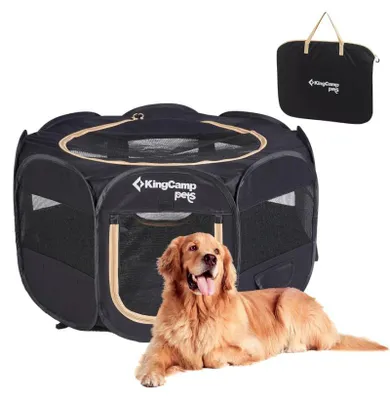 Produktbild von Welpenlaufstall KingCamp Ancona L KKT2403 Schwarz