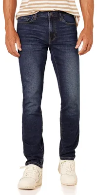 Obrázok produktu pre A. Pánske slim-fit džínsy Essentials – farby s efektom vyblednutia, tmavomodrá vintage, veľkosť 28W / 2