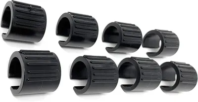 Produktbild von 8er Set Klemmschalengleiter für Stühle Bodenschoner Ø 16-18 mm ohne Zapfen Schwarz