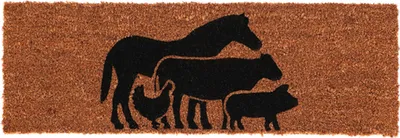 Produktbild von Landhaus Türmatte; Kokos Matte, Fussmatte Bauernhoftiere