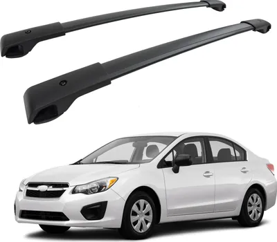 Produktbild von Dachträger Querstangen für Subaru Impreza 2012-2016, OEM Stil Schwarz 2Tlg