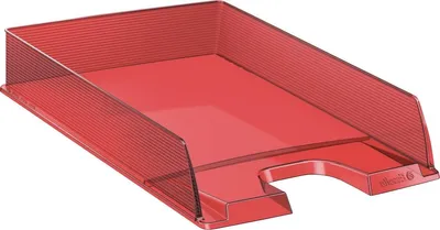 Produktbild von Briefablage Europost A4 Polystyrol rot transparent Packung mit 10 Stück