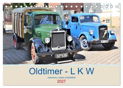 Produktbild von Oldtimer - L K W (Tischkalender 2027 DIN A5 quer), CALVENDO Monatskalender