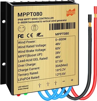 Obrázek produktu pro Větrná nabíječka, výkon 800 W, vodotěsné provedení IP68, 800 W 48 V
