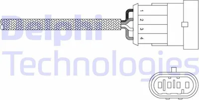 Produktbild von DELPHI Lambdasonde für FIAT Ducato Kastenwagen (250, 290) Beheizt 400mm ES20344-12B1