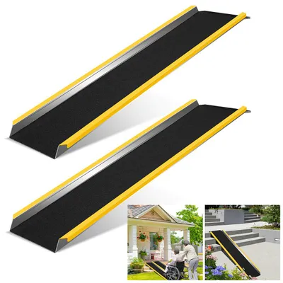 Produktbild von Ikodm 2X Auffahrrampe Auffahrschiene Laderampe Rampe Anhängerrampe Verladeschiene Verladerampe Auffahrrampen Motorradrampe PKW