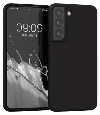 Produktbild von kwmobile Handyhülle für Samsung Galaxy S22 Hülle - TPU Case - Kabelloses Laden - Schutzhülle Cover in Schwarz matt