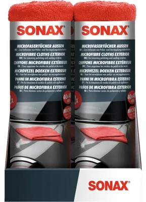 Produktbild von 6x SONAX MicrofaserTücher Außen | Packung (2 Stück)
