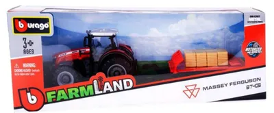 Produktbild von Bburago Massey Fergusson 8740s s vlečkou