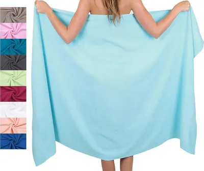 Produktbild von Famanu Badetuch XXL 100x200 cm - türkis - 100% Baumwolle