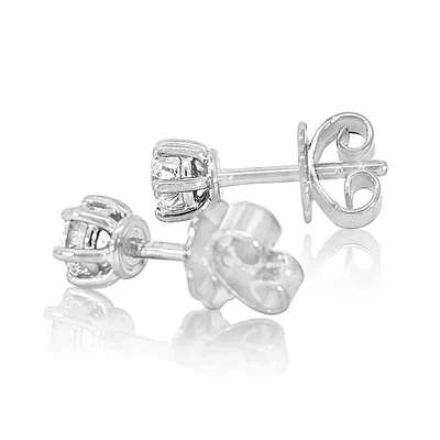 Produktbild von Brillant Diamant Ohrstecker Paar 750/- Weißgold 18 Karat Gold 0,50 ct G/VS1