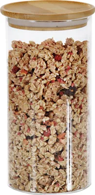 Produktbild von KESPER Vorratsglas mit Bambusdeckel, Inhalt: 1,20 Liter, Höhe: 200 mm, ø: 100 mm