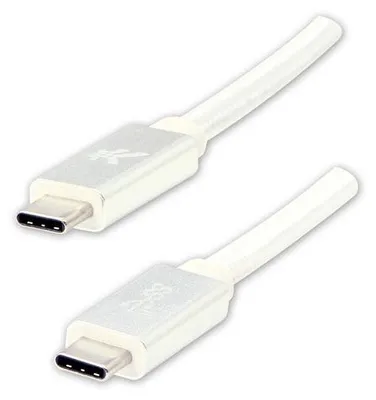 Immagine prodotto di Cavo USB Logo (3.2 gen 2) USB C maschio - USB C maschio 1m bianco Power Delivery 100W, 10 Gbps, 20V/5