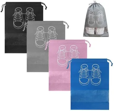 Produktbild von Reise-Schuhschutz Organizer - Wasserdicht - Stoffest - 4er Set - 43,5 x 32 cm - Ideal für Reisen