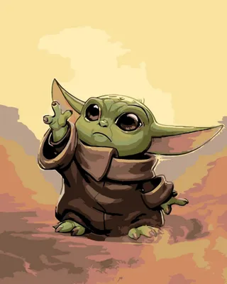 Obrázek produktu pro Malování podle čísel Obrázky - Baby Yoda Star Wars 40x50 cm