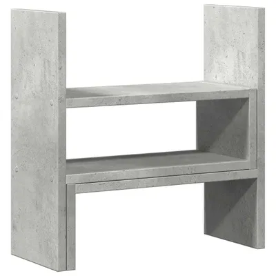 Zdjęcie produktu dla vidaXL Organizer na biurko regulowany betonowy szary 40x17x41 cm