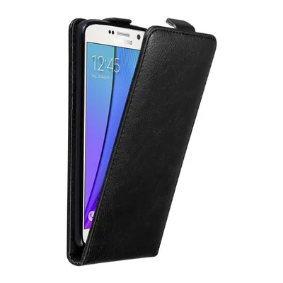 Obrázek produktu pro Cadorabo pouzdro pro Samsung Galaxy NOTE 5 Protective Cover in Black Flip Case Obal na mobilní telefon